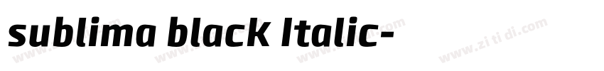 sublima black Italic字体转换